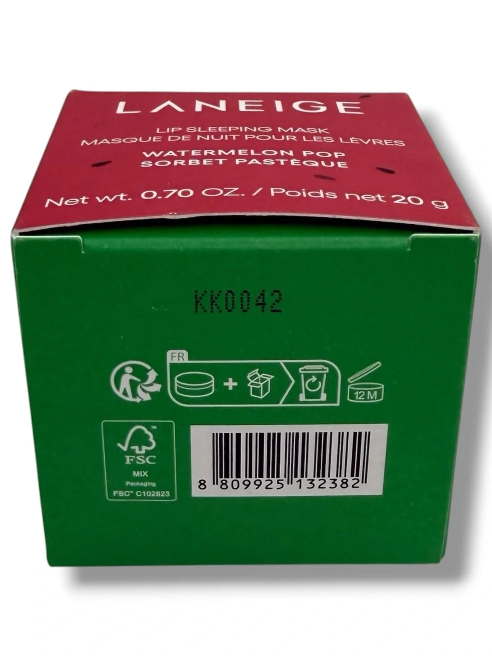 LANEIGE Lip Sleeping Mask Watermelon Pop Vitamin C Hydrating 0.70 oz Full Size